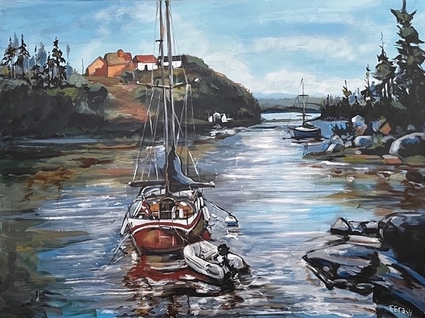 Saiboat at Anchor
