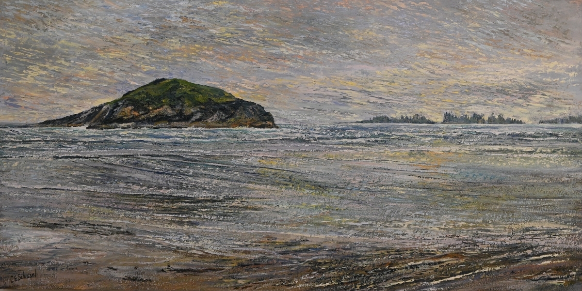 Incinerator Rock at Tofino Shore (24" x 48")