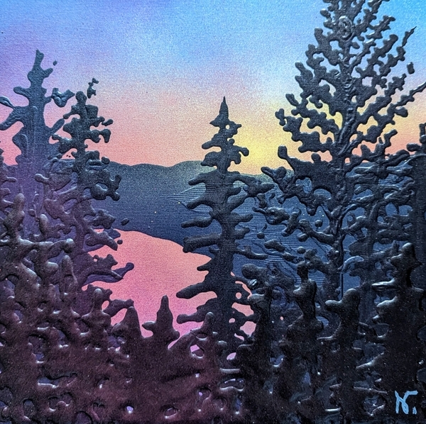 NicolettePilypaitis LakesideSunset 12x12