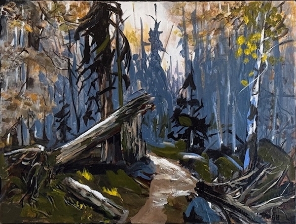 Forest Path  (acrylic, 18"x24")